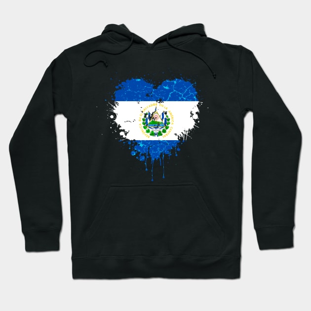 El Salvador Flag Hoodie by Mila46